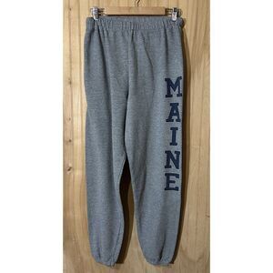 Jerzees NuBlend Sweatpants Small Gray Drawstring Waist Classic Sweats - Maine
